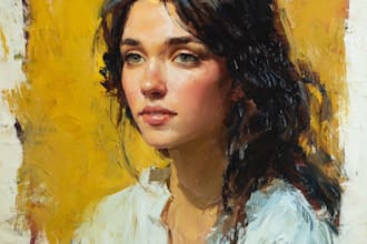 paint a real handmade oil painting portrait art