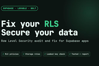 audit and fix supabase rls security in your lovable, bolt or cursor app