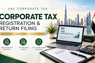 handle uae corporate tax registration and return filing for your business