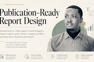 design 508 compliant annual reports and white papers with charts, visualizations