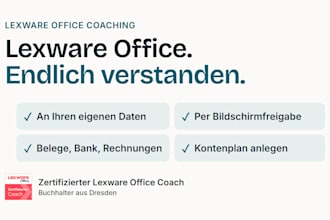 teach you lexware office as a certified coach, in german or english