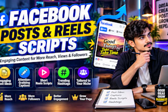 create engaging facebook posts and reels scripts