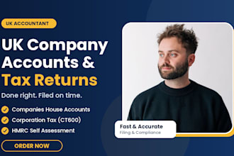 prepare UK company accounts, corporation tax and hmrc tax
