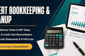 book keeping,cleanup,reconciliation,setup quick books