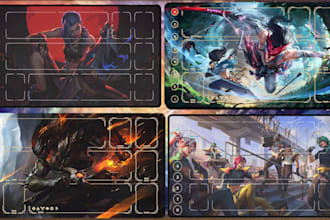 design custom tcg playmat artwork, mtg playmat, mouse deskmat, board game mat