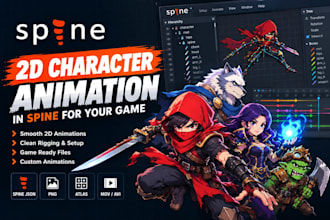 create smooth 2d character animation in spine for your game