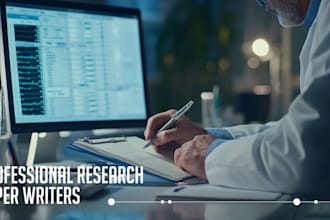 research and write words on any required field