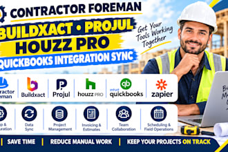 contractor foreman buildxact projul houzz pro quickbooks integration sync zapier