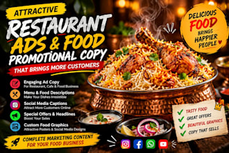 write catchy restaurant ads and food promotional copy