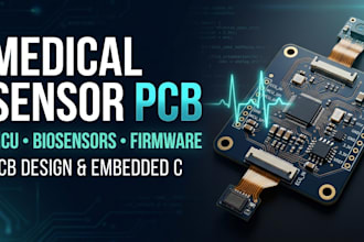 medical sensor pcb with mcu integration, biomedical sensors, embedded c firmware