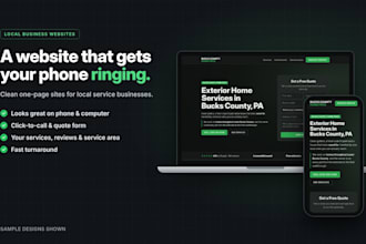 build a clean one page website for your business