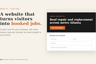 build a custom small business website with a lead capture CRM
