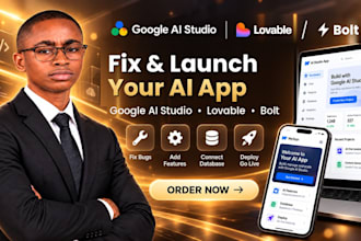 fix, finish, launch your google ai studio, lovable, bolt app