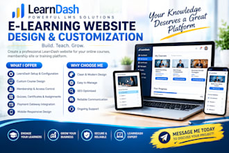develop and customize wordpress lms, elearning website with learndash