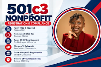 do nonprofit registration, reinstate 501c3 tax exempt, form 990, 1023, 1023ez