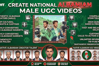 create native albanian ugc videos as your male creator