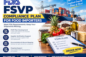 prepare an fda fsvp compliance plan for food importers