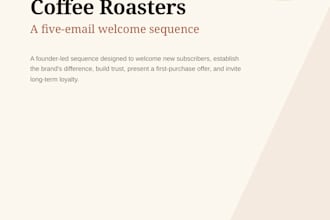 write a 5 email welcome sequence