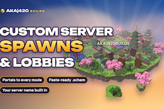 build a custom minecraft server spawn, lobby or hub