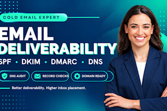 configure spf dkim dmarc for cold email deliverability