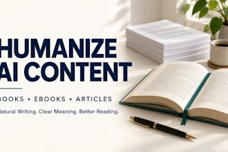 humanize ai content book editing rewrite ai content and book proofreading