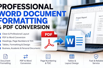 format word documents and convert PDF files