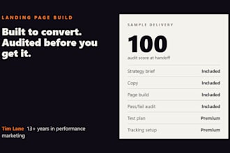 build a high converting landing page audited before you get it