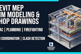 create revit mep models, shop drawings and bim coordination