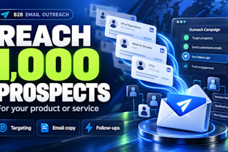 run targeted b2b cold email outreach to 1000 prospects