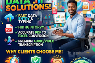 do professional data entry and audio transcription