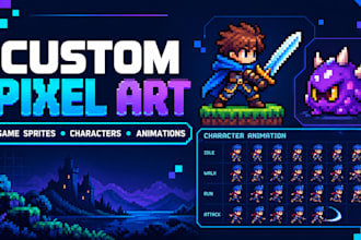 create pixel art sprites for your 2d game