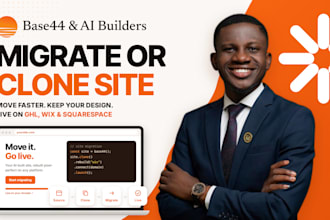 migrate or clone website from base44 or any ai builders to ghl wix squarespace