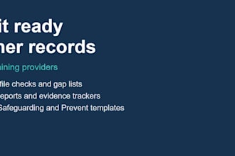 prepare audit ready compliance records for UK training providers