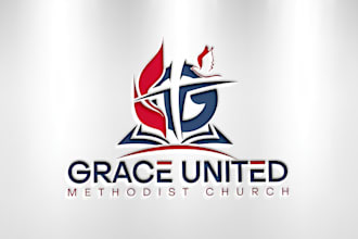 design unique minimalist church logo and full brand identity kit