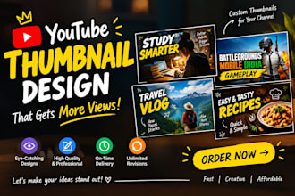 design youtube thumbnails and ai characters