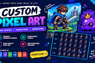 make pixel art characters, creatures, and game icons