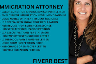 be your immigration lawyer for h1b visas,l1 transfers and employment immigration