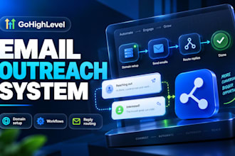 set up gohighlevel email outreach and follow up automation