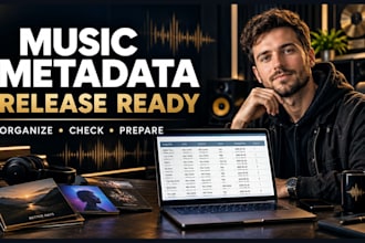 prepare and organize music metadata for digital distribution