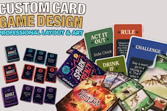design your custom card game with print ready cards and box
