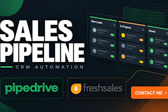 setup pipedrive freshsales crm sales pipeline automation for lead management