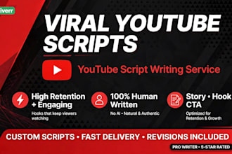 write viral youtube script and engaging video script