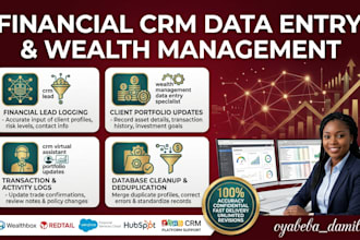 do financial CRM data entry wealth management lead logging and data cleaning