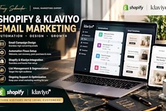 setup shopify klaviyo email automation campaign welcome and abandoned cart flows