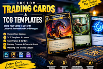 design custom trading cards and tcg templates
