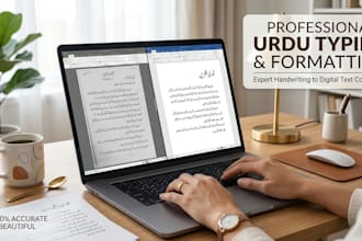 do urdu and english typing and data entry
