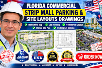 design parking lot striping layouts and retail site plans fl