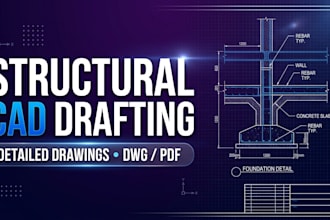 draft structural cad details from your drawings and markups
