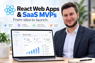 develop a react web app or saas mvp