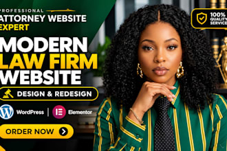 design a professional lawyer, attorney and law firm website
